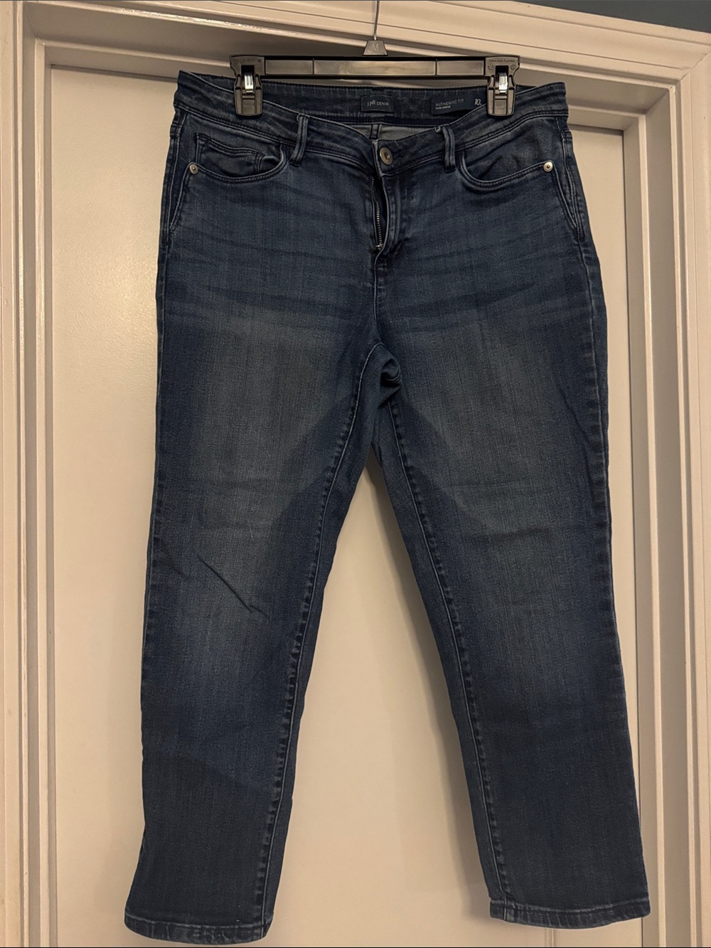J. Jill Dark Indigo Cropped Straight Jeans